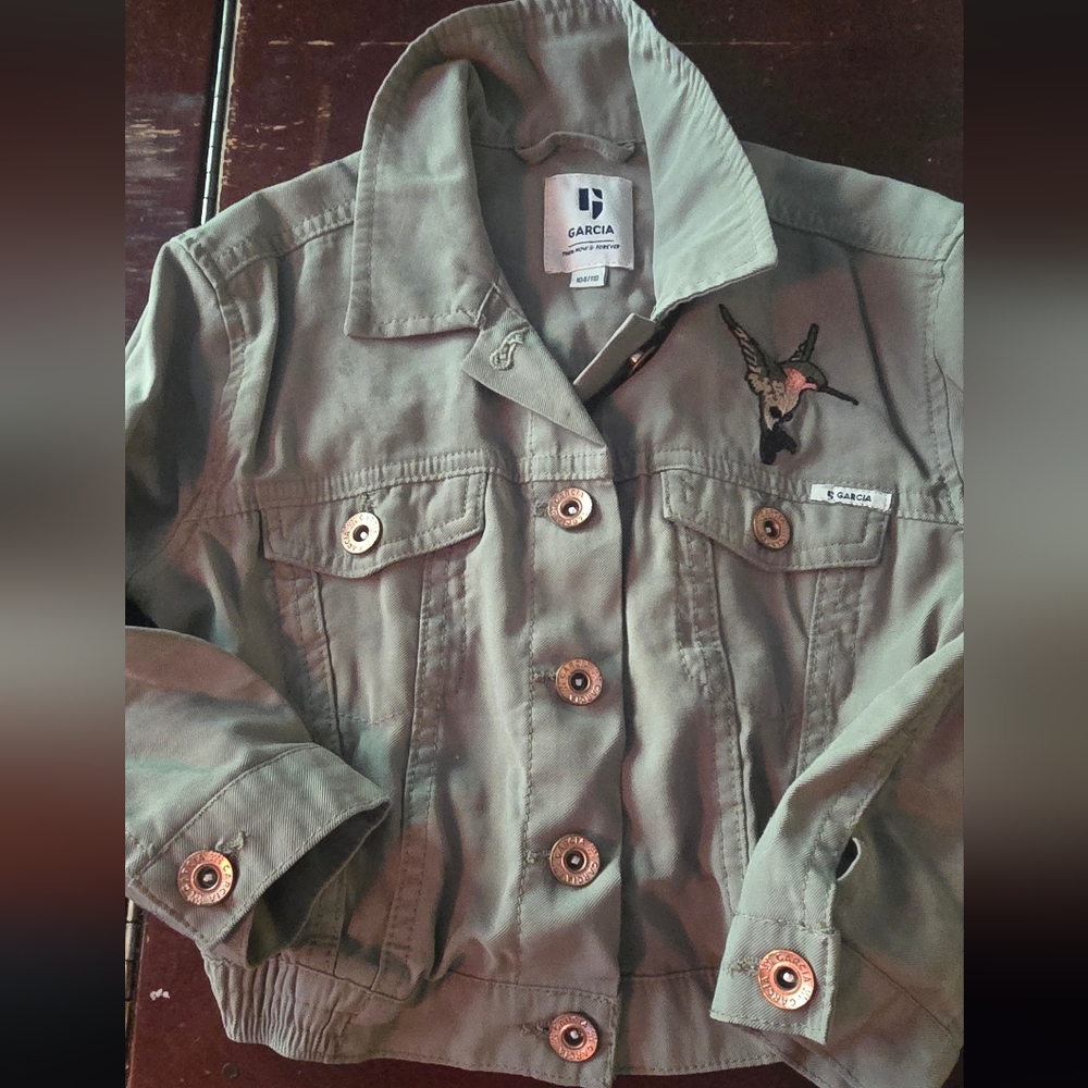 Garcia Kids Green Jacket with Embroidered Design